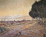 Paul Signac City Sunset Spain oil painting artist
